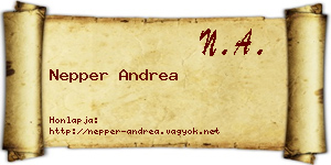 Nepper Andrea névjegykártya